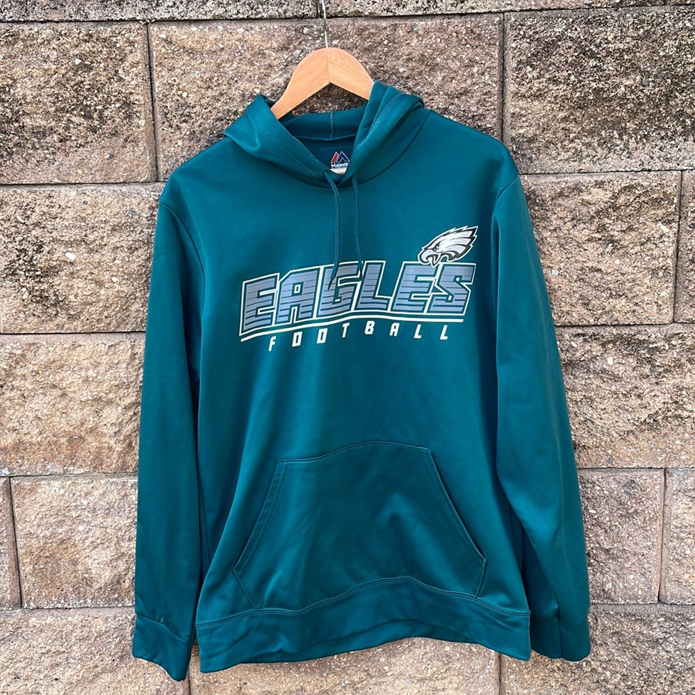 Majestic NFL Philadelphia Eagles Pullover Sweatshirt- Size Men's Medium